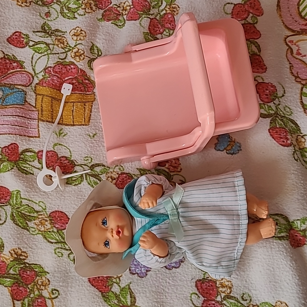 Vintage Galoob Bouncin Babies and Chair